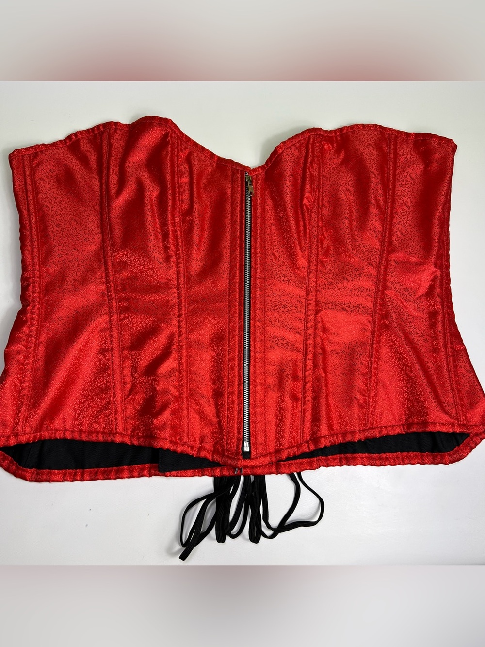 Top Drawer by daisy corsets red strapless overbust corset top size 6XL NWT